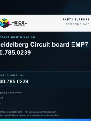 Heidel Solutions reference identification card; not an exact part photograph