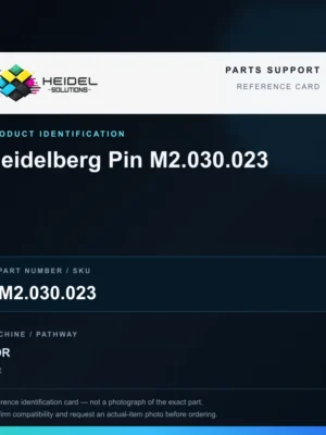 Heidel Solutions reference identification card; not an exact part photograph