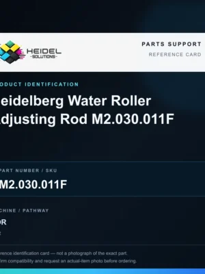 Heidel Solutions reference identification card; not an exact part photograph
