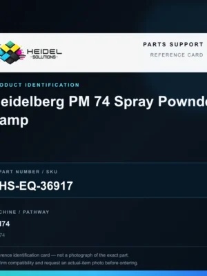 Heidel Solutions reference identification card; not an exact part photograph