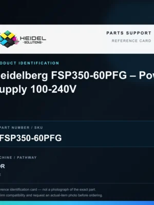 Heidel Solutions reference identification card; not an exact part photograph