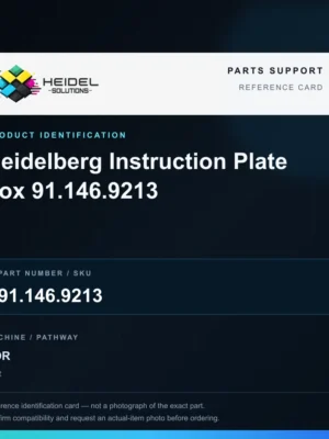 Heidel Solutions reference identification card; not an exact part photograph
