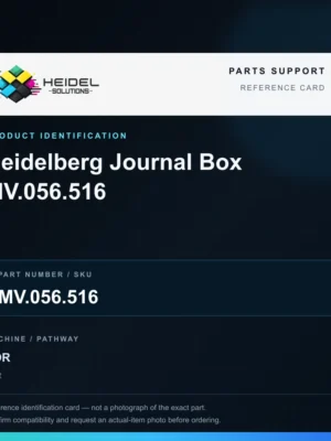 Heidel Solutions reference identification card; not an exact part photograph