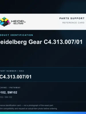 Heidel Solutions reference identification card; not an exact part photograph