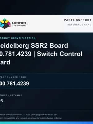 Heidel Solutions reference identification card; not an exact part photograph
