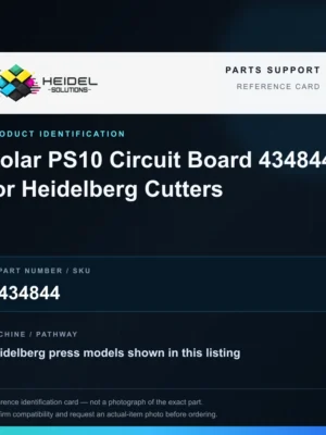 Heidel Solutions reference identification card; not an exact part photograph