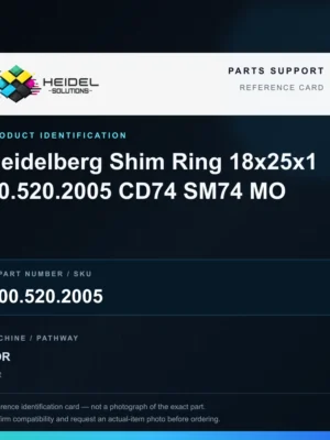 Heidel Solutions reference identification card; not an exact part photograph