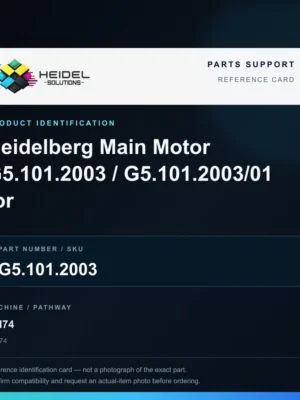 Heidel Solutions reference identification card; not an exact part photograph