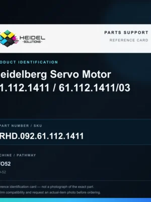 Heidel Solutions reference identification card; not an exact part photograph