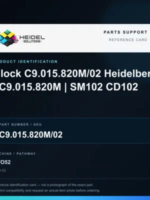 Heidel Solutions reference identification card; not an exact part photograph