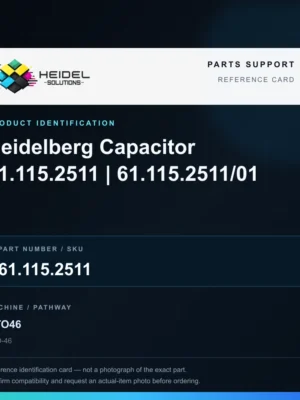 Heidel Solutions reference identification card; not an exact part photograph
