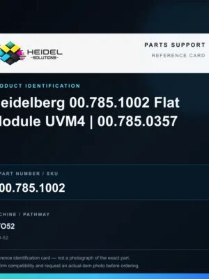 Heidel Solutions reference identification card; not an exact part photograph