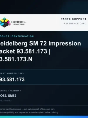Heidel Solutions reference identification card; not an exact part photograph