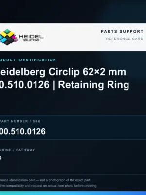 Heidel Solutions reference identification card; not an exact part photograph