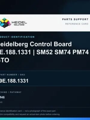Heidel Solutions reference identification card; not an exact part photograph