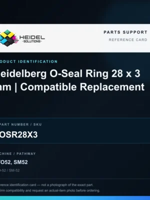 Heidel Solutions reference identification card; not an exact part photograph