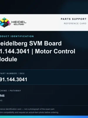 Heidel Solutions reference identification card; not an exact part photograph