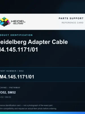 Heidel Solutions reference identification card; not an exact part photograph