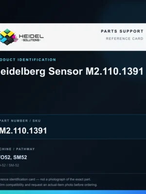Heidel Solutions reference identification card; not an exact part photograph