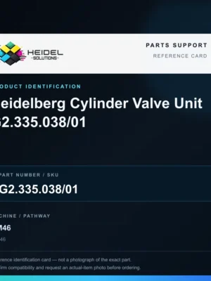 Heidel Solutions reference identification card; not an exact part photograph