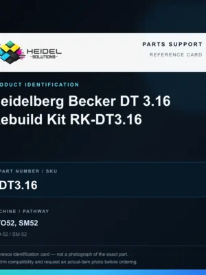 Heidel Solutions reference identification card; not an exact part photograph