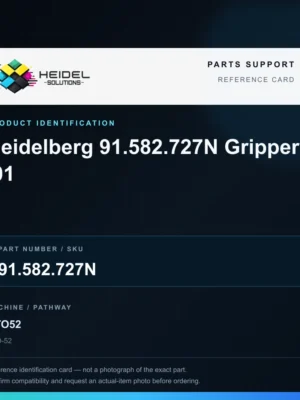 Heidel Solutions reference identification card; not an exact part photograph