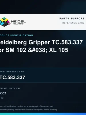 Heidel Solutions reference identification card; not an exact part photograph