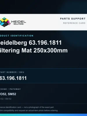 Heidel Solutions reference identification card; not an exact part photograph