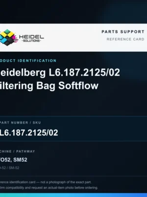 Heidel Solutions reference identification card; not an exact part photograph