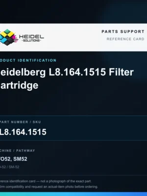 Heidel Solutions reference identification card; not an exact part photograph