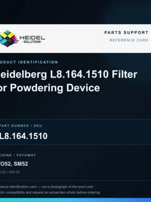 Heidel Solutions reference identification card; not an exact part photograph