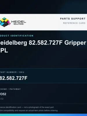 Heidel Solutions reference identification card; not an exact part photograph