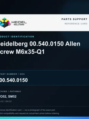 Heidel Solutions reference identification card; not an exact part photograph