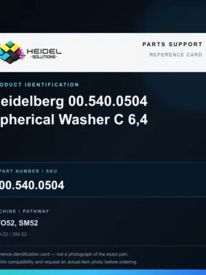 Heidel Solutions reference identification card; not an exact part photograph
