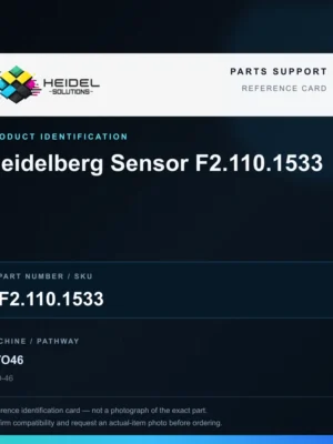 Heidel Solutions reference identification card; not an exact part photograph
