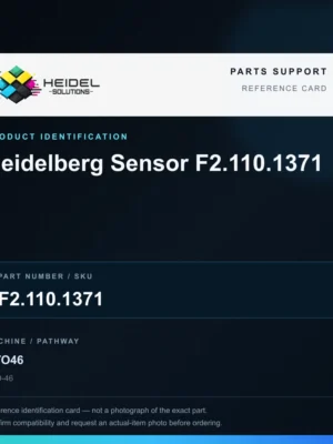 Heidel Solutions reference identification card; not an exact part photograph