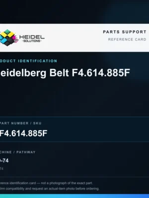 Heidel Solutions reference identification card; not an exact part photograph